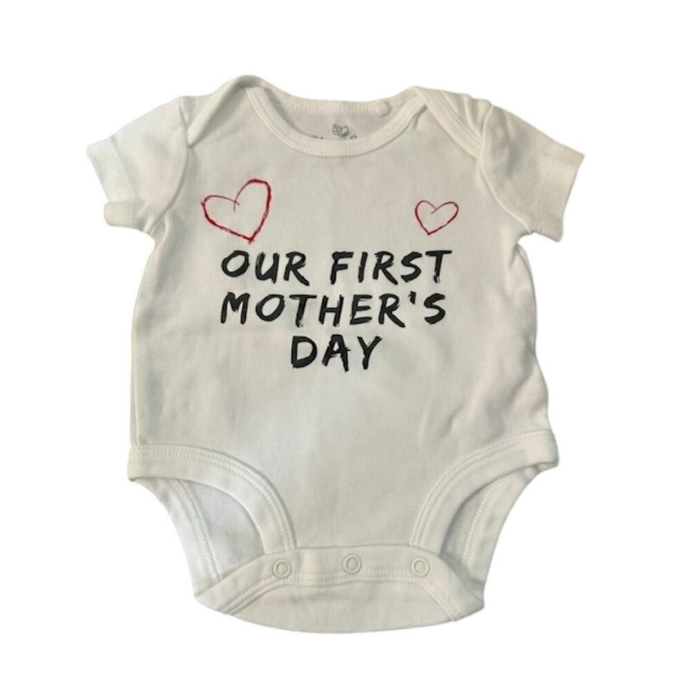 Oliver & Rain Our First Mother’s Day Graphic Bodysuit Baby Boy 3-6M